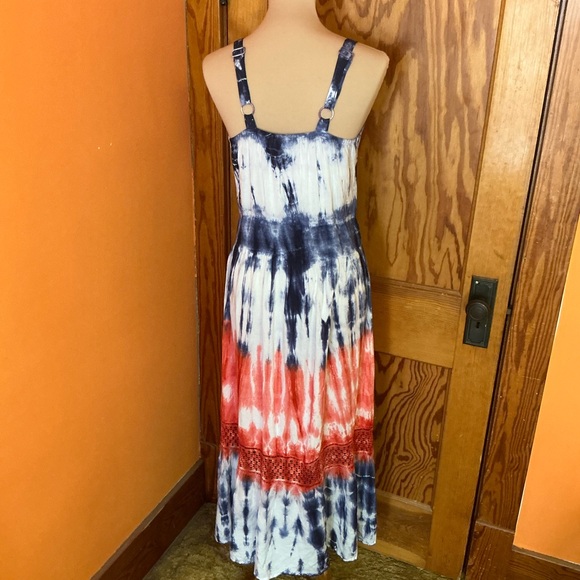 American Woman hippie chic tie dye maxi dress - Picture 10 of 10